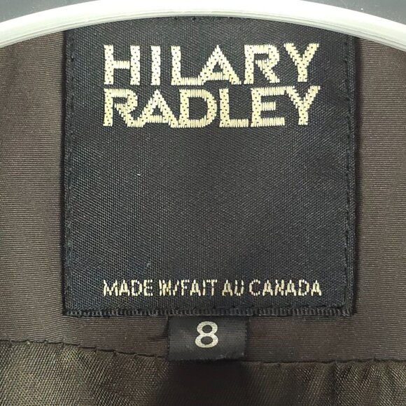HILARY RADLEY BROWN COAT WOMEN'S SIZE 8 FULL ZIP 3 BUTTON CLOSURE ❗*NO LINING*❗. - Picture 3 of 16
